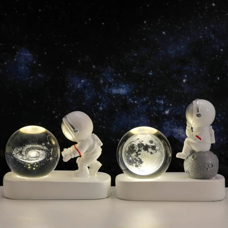 Crystal Ball Night Light With Laser Engraved Solar System