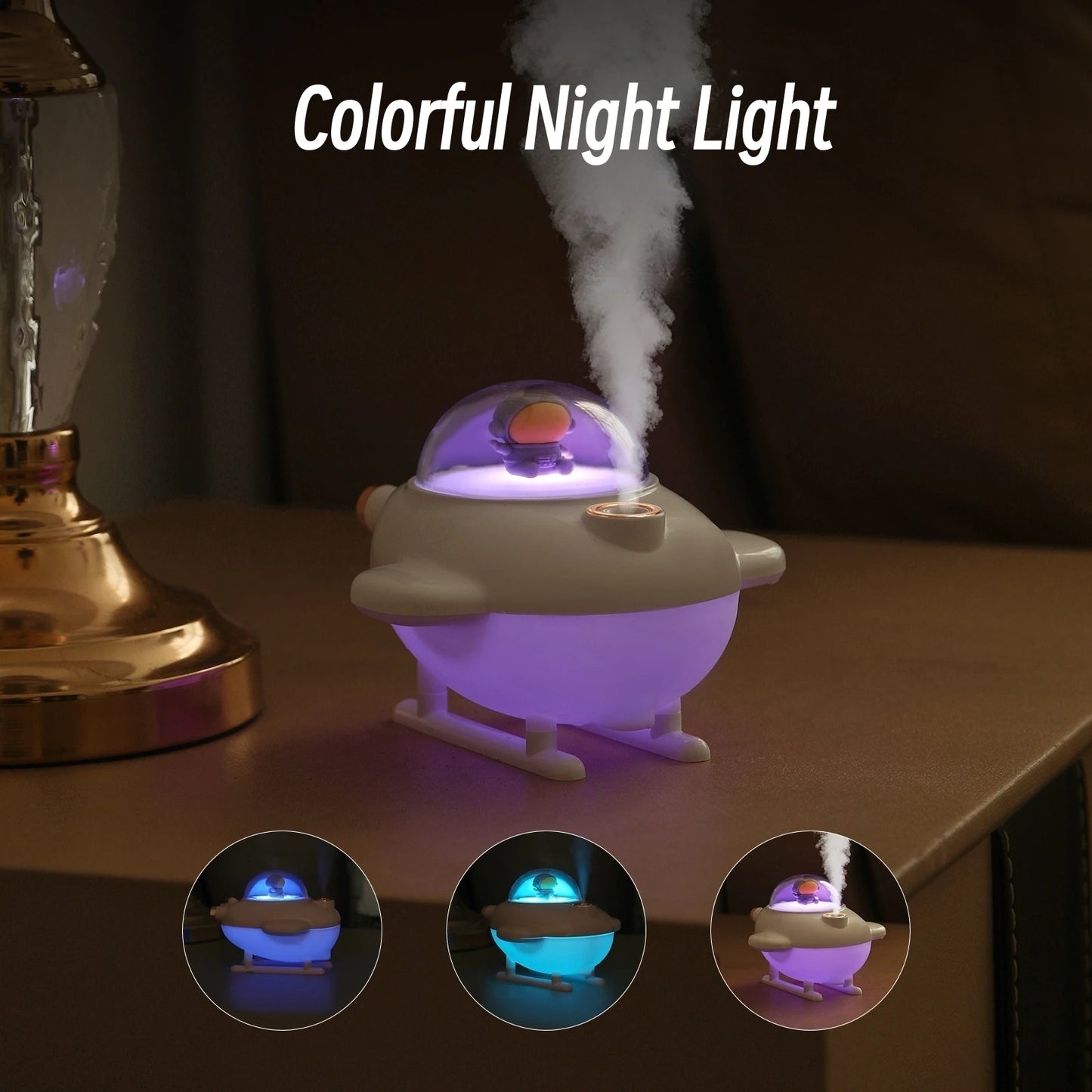 Mini Helicopter Humidifier with LED Lights